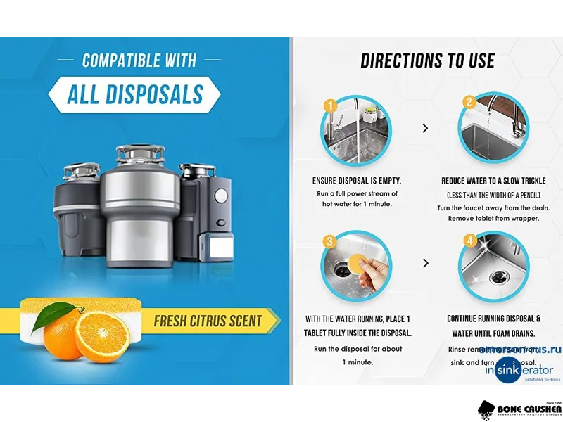 Чистящие таблетки для измельчителя DISPOSER CLEANER, (24 шт/упак)