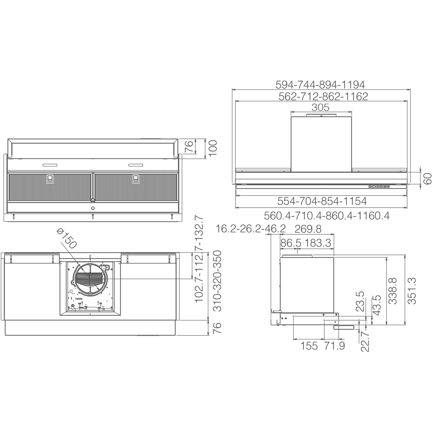 Вытяжка Elica BOXIN ADV DRY @ IX/A/60-PRF0199886