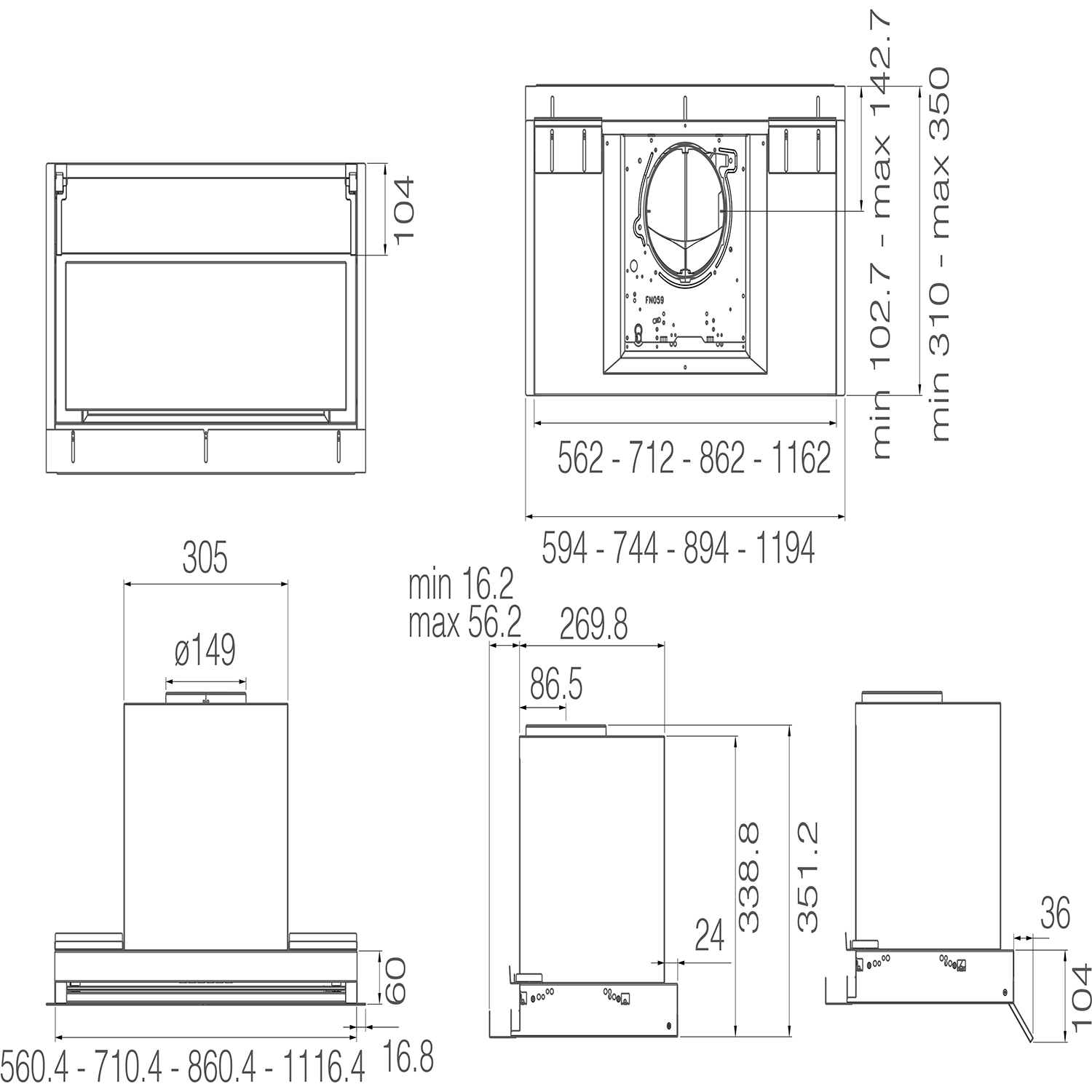 Вытяжка Elica BOXIN ADV PLUS @ IX/A/60-PRF0191539