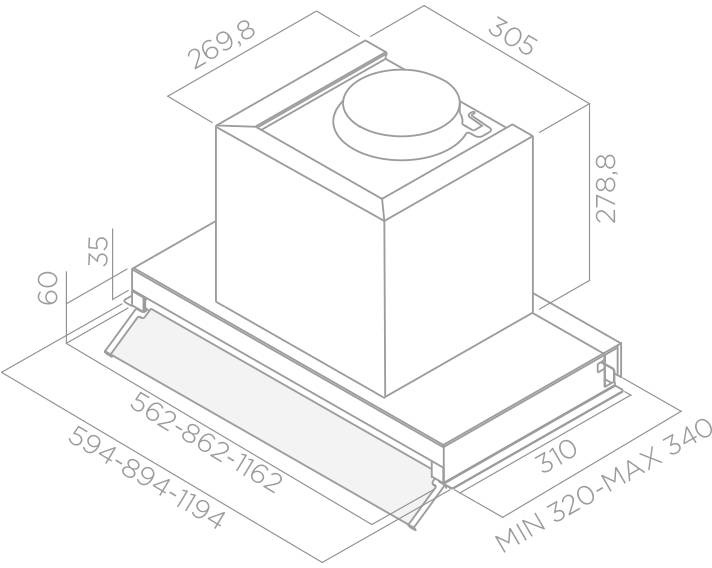 Вытяжка Elica BOXIN DRY IX/A/60-PRF0181274