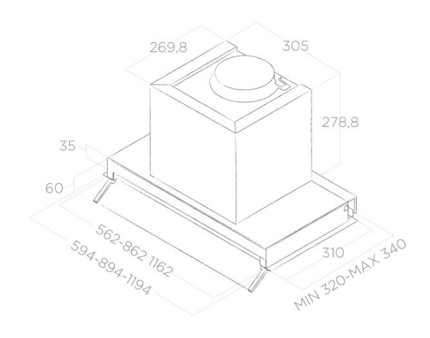 Вытяжка Elica BOXIN LX/IX/A/120-PRF0114762A