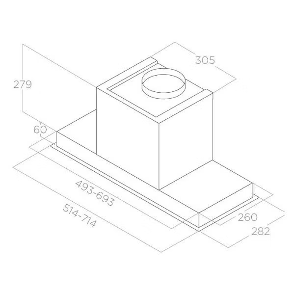 Вытяжка Elica HIDDEN ADV PLUS @ BLGL/A/72-PRF0184107A