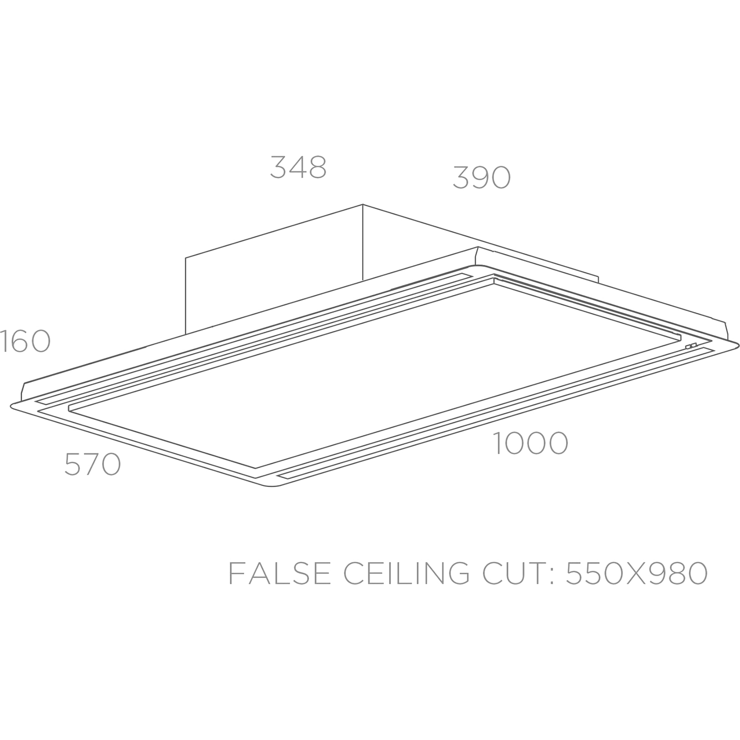 Вытяжка Elica HILIGHT GLASS NO MOTOR WH/A/100-PRF0146248