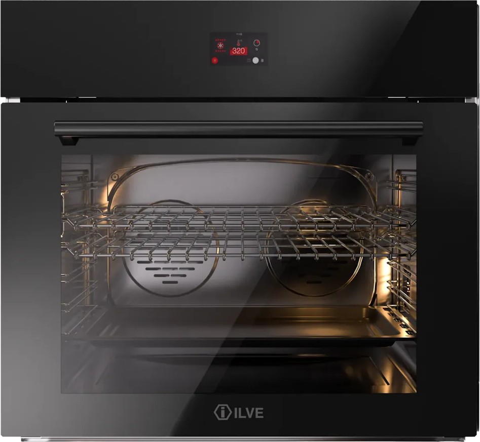 Духовой шкаф ILVE OV30GT31/BK глянцевый черный (фурн. матовый черный)