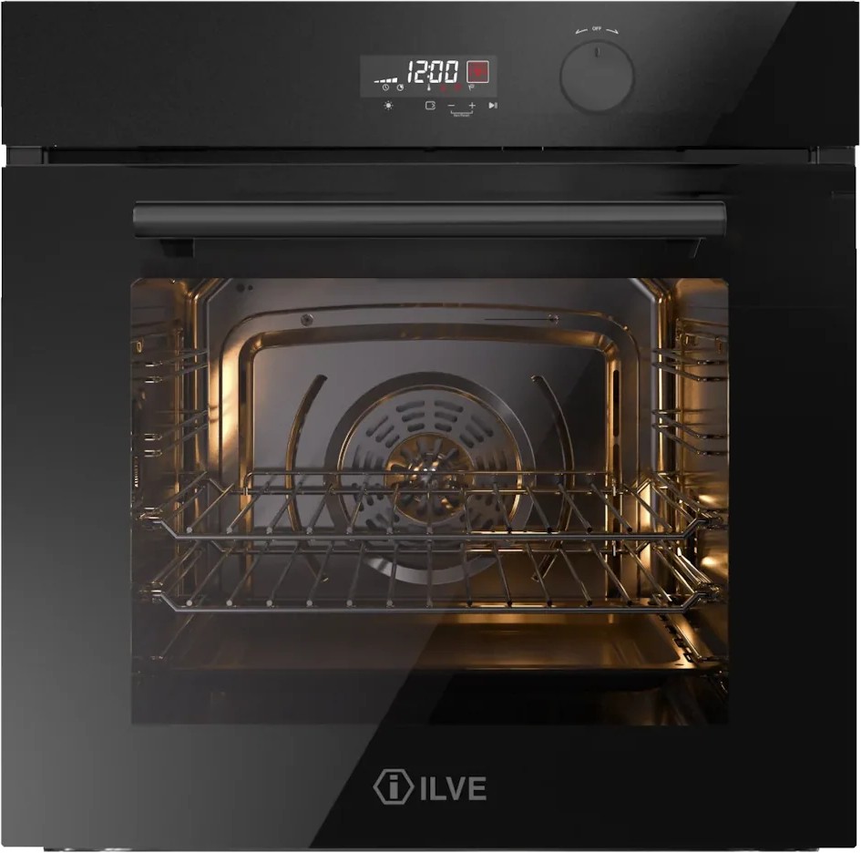 Духовой шкаф ILVE OV601GL3/BK глянцевый черный (фурн. матовый черный)