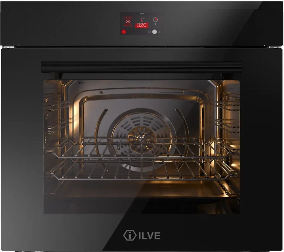 Духовой шкаф ILVE OV601GT3/BK глянцевый черный (фурн. матовый черный)