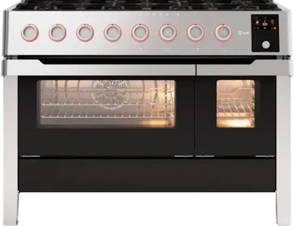Кухонный блок ILVE Panaromagic PM128DS3/SS нержавеющая сталь (фурн. хром)
