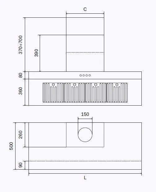 Кухонная вытяжка ILVE AGQ60/SS