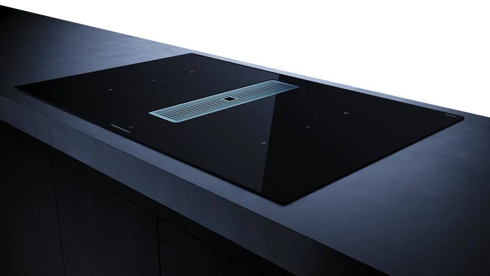 Индукционная варочная панель с вытяжкой KMI 8350.0 SR нержавеющая сталь