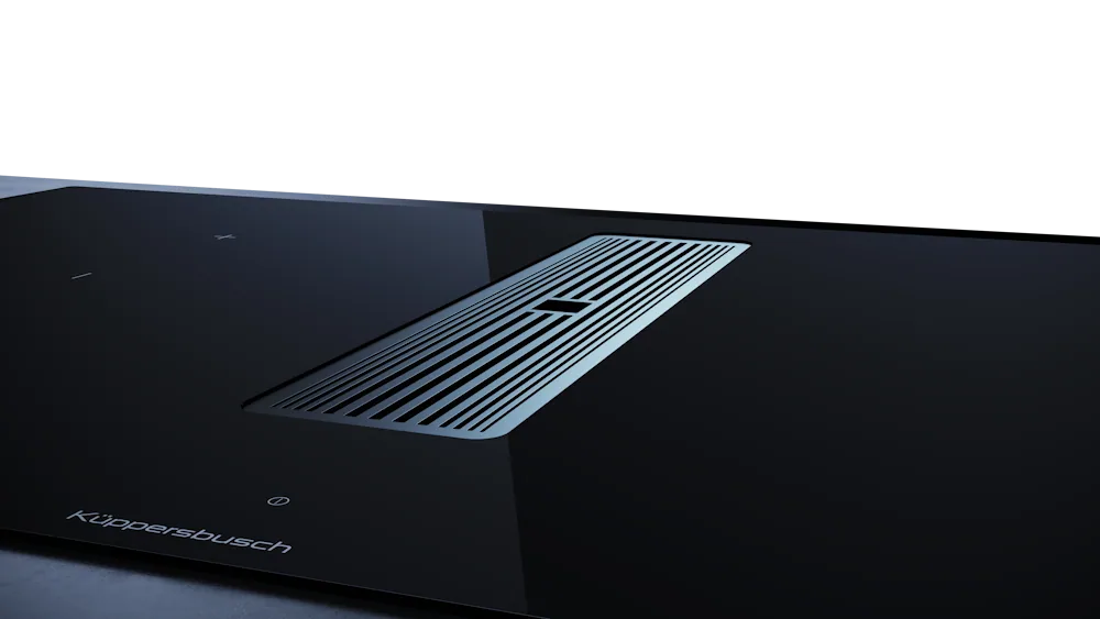 Индукционная варочная панель с вытяжкой KMI 9350.0 SR нержавеющая сталь