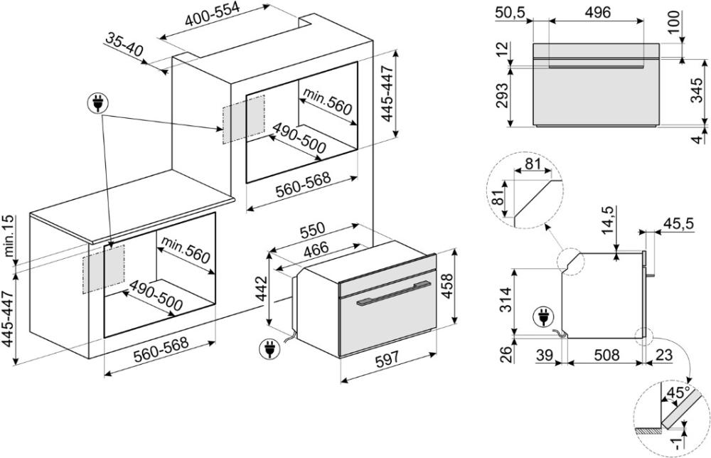 Духовой шкаф SMEG SO4102S3B3