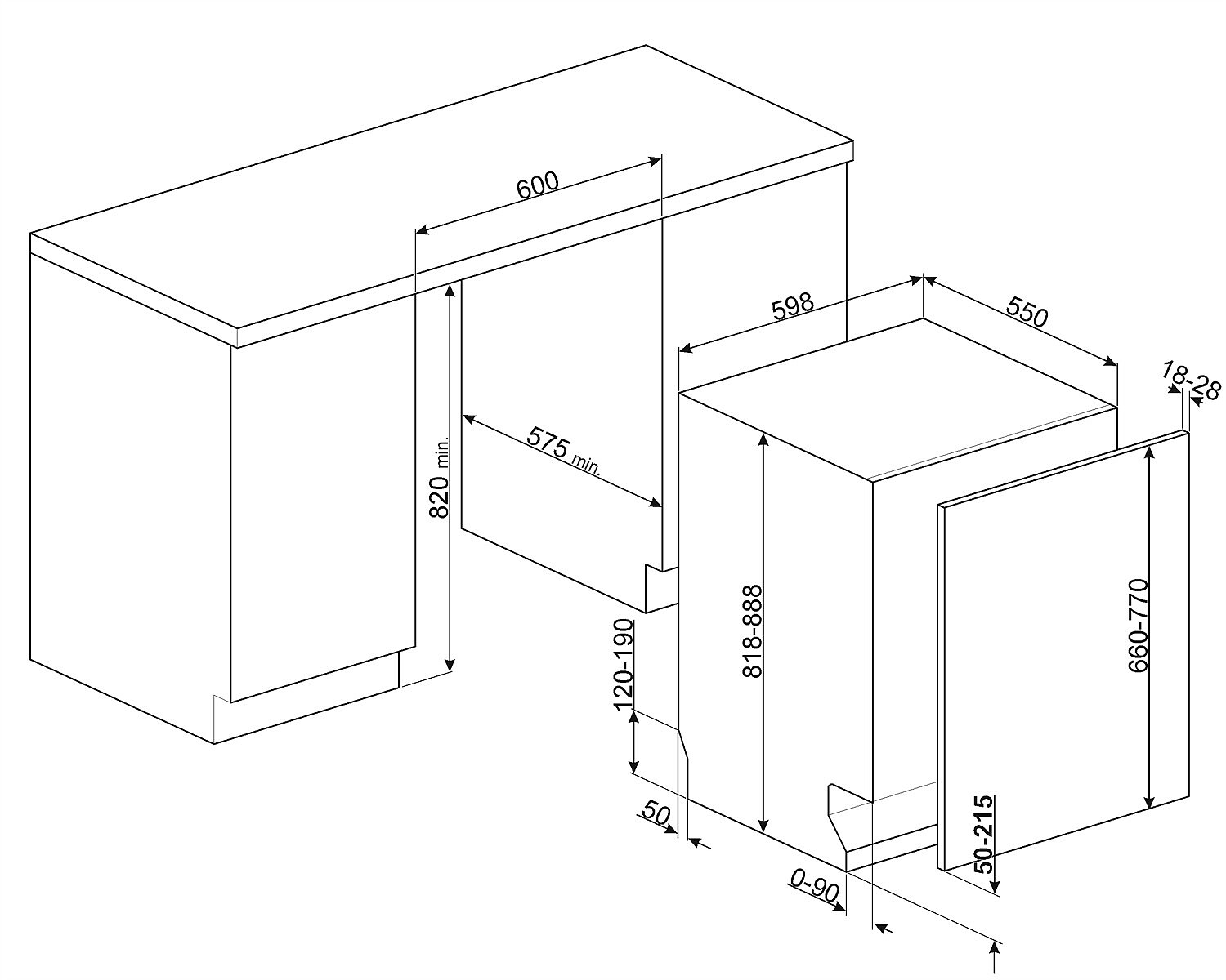 Посудомоечная машина SMEG STL5352C